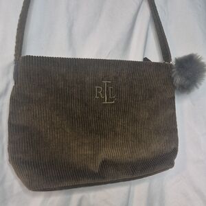 Ralph Lauren Brown Corduroy Shoulder Bag